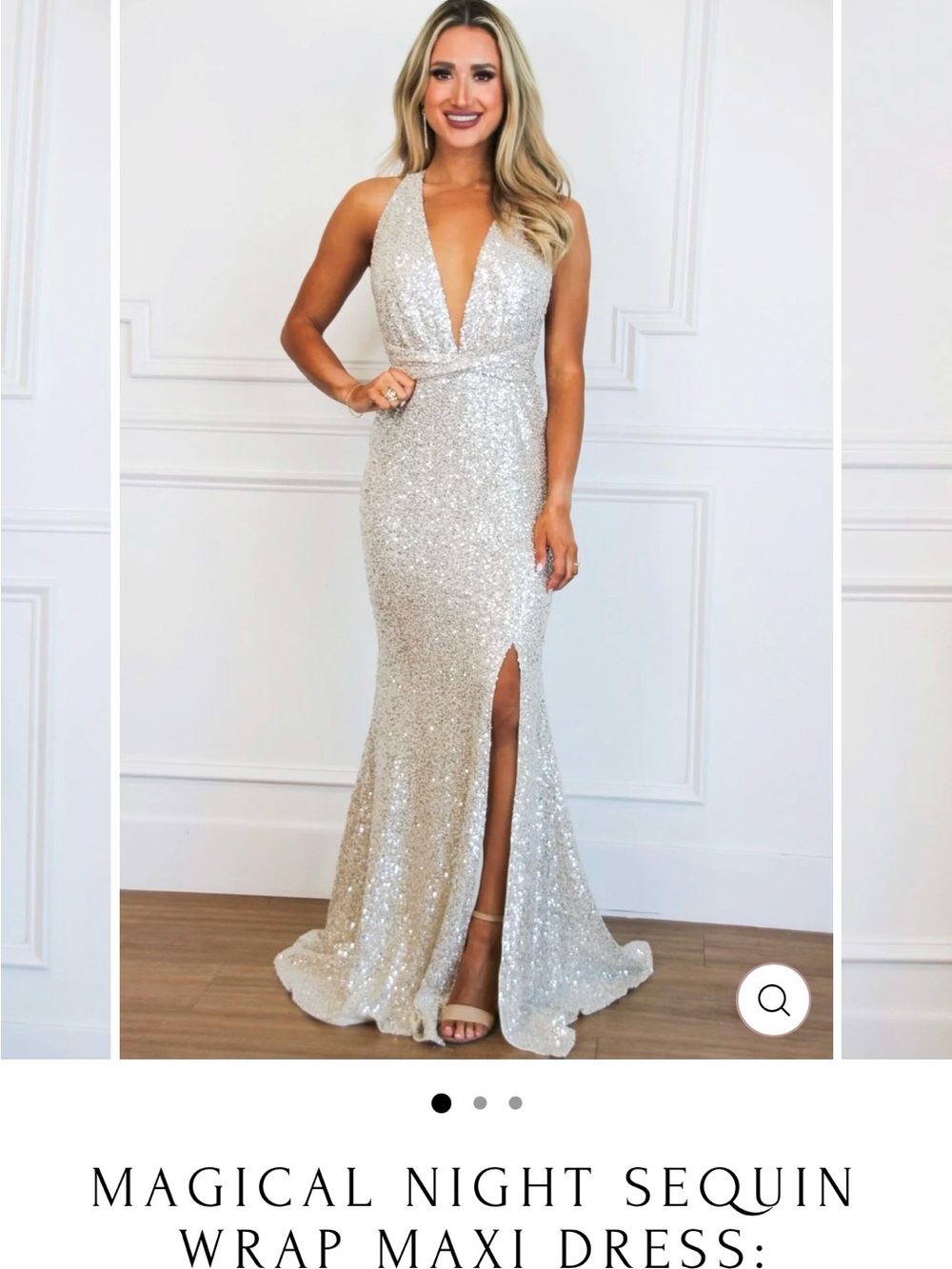 Wrap Maxi Dress - Silver